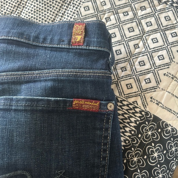 ✅Like NWOT 7 For All Mankind Straight Blue Jeans Classic Fit size 32, MENS - Picture 8 of 12